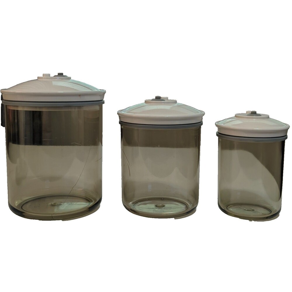 10 Pc Vacuum Sealer Accessory Set Canisters Wine Stoppers Jar Lids FoodSaver Fit